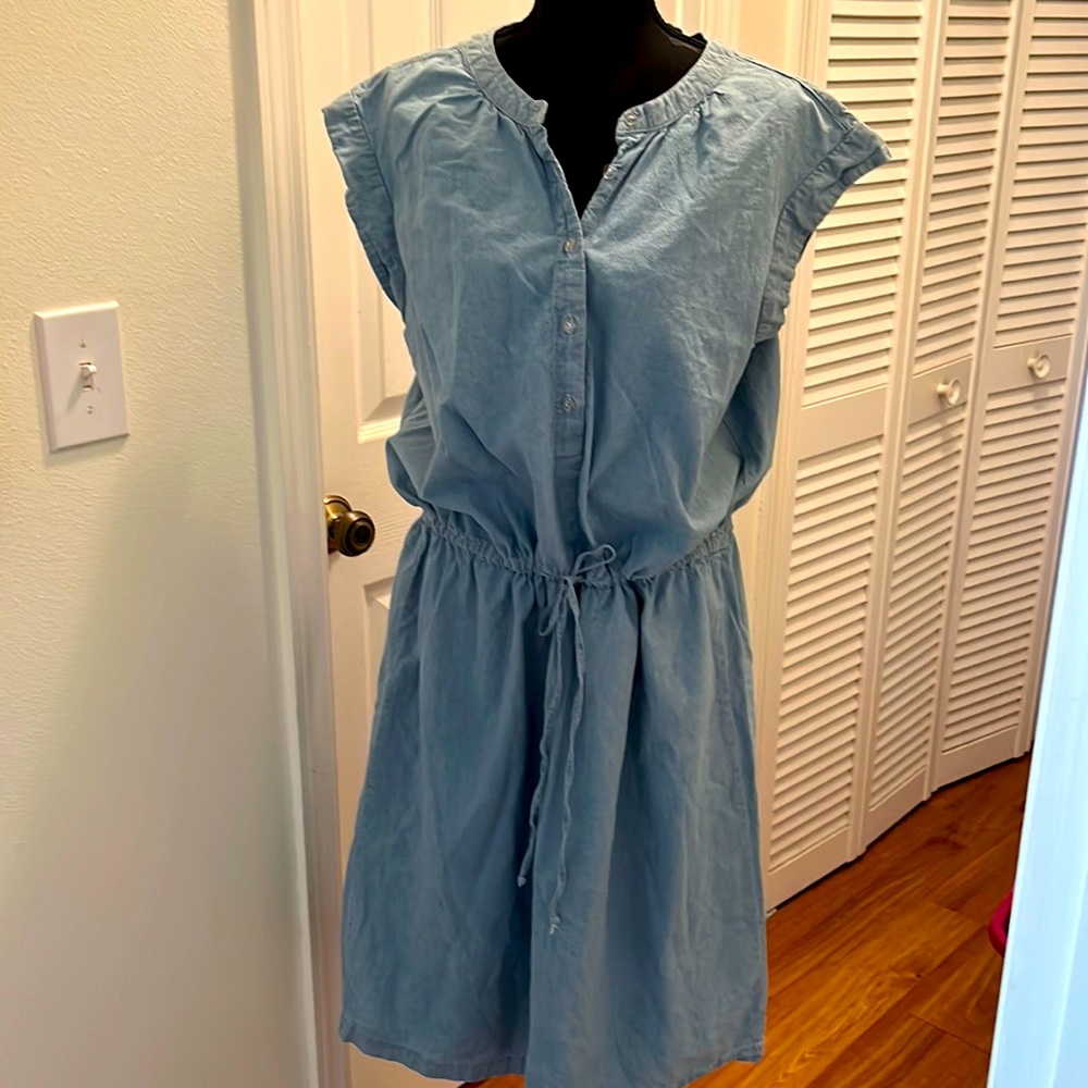 Basic Editions denim drawstring dress